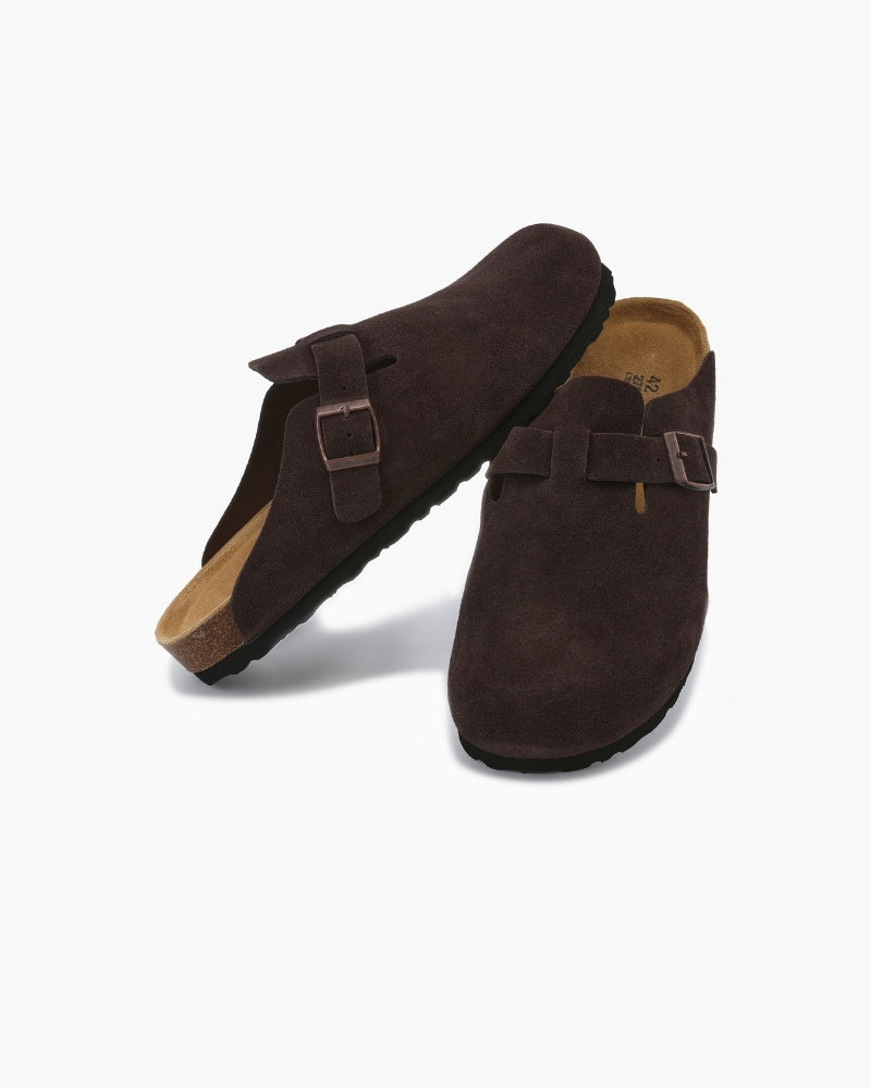 VELMAR | Herren Wildleder Leder Clogs Komfort Passform Klassisches Design
