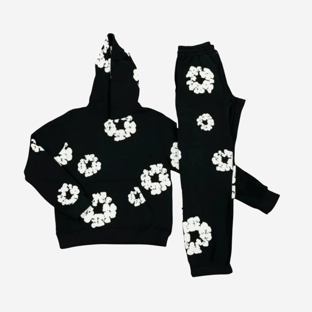 VELMAR | Trainingsanzug Unisex Floral Print Atmungsaktiv Urban Fit