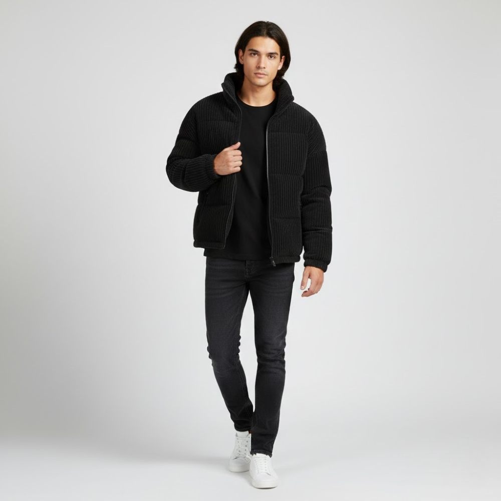 VELMAR | Cord Puffer Jacke Herren – Warme Steppjacke für Winter