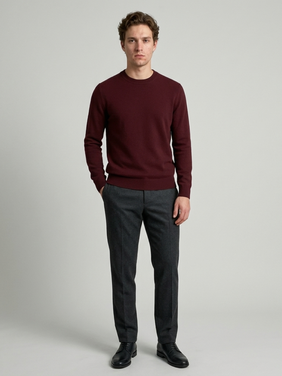 VELMAR | Herren Merino Pullover – Klassischer Rundhalsausschnitt in zeitloser Eleganz