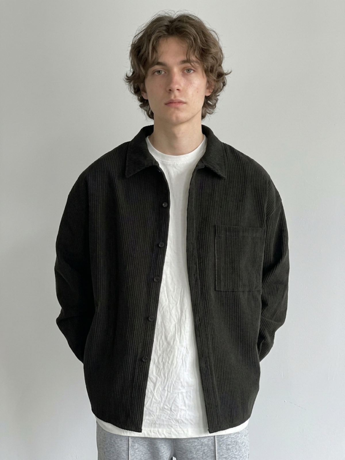VELMAR | Herren Cord Overshirt Locker Passform Klassisch Casual