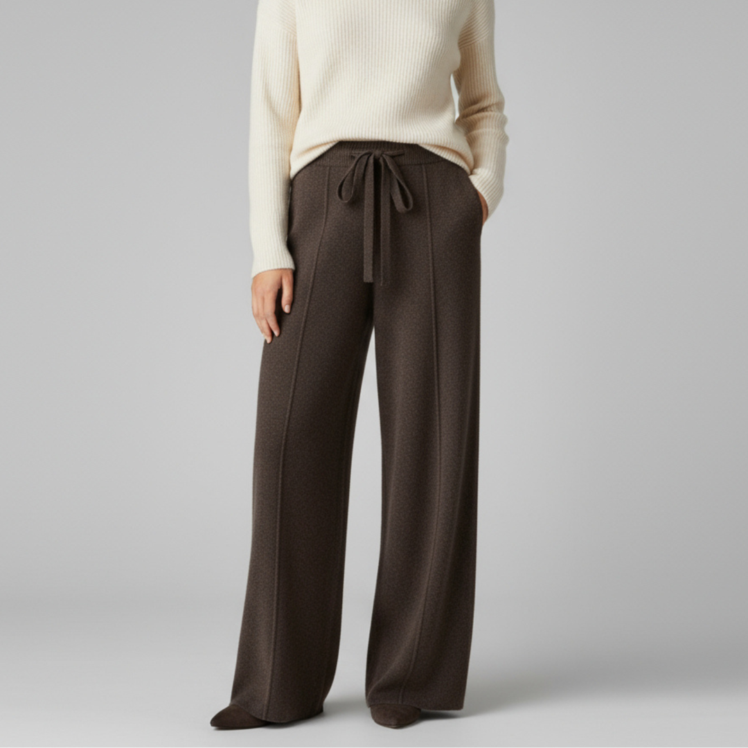 VELMAR | Damen Kaschmir Wollhose – Weite Passform mit natürlicher Eleganz