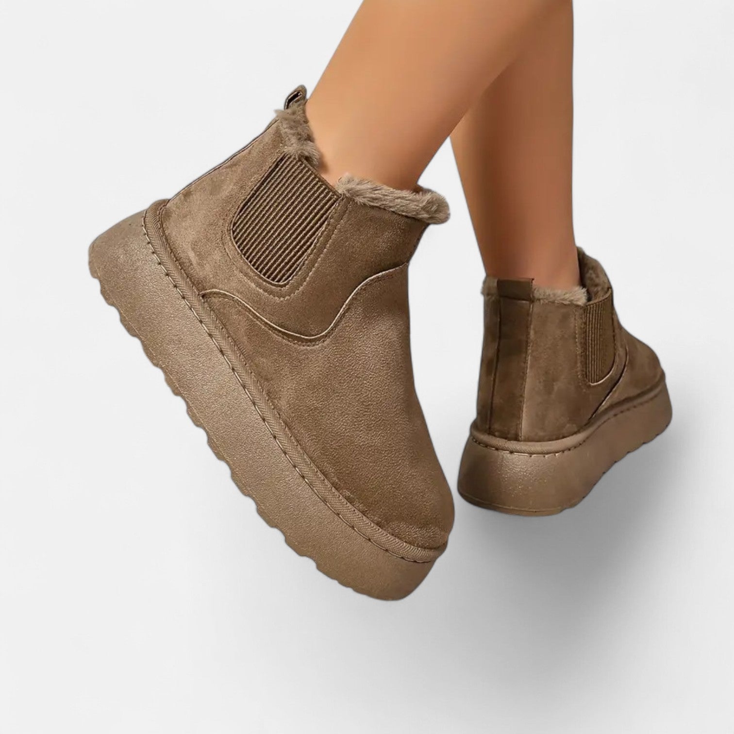 VELMAR | Damen Chelsea Boots – Flauschige Wärme trifft moderne Eleganz