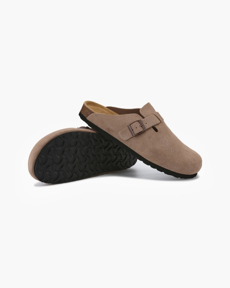 VELMAR | Herren Wildleder Leder Clogs Komfort Passform Klassisches Design
