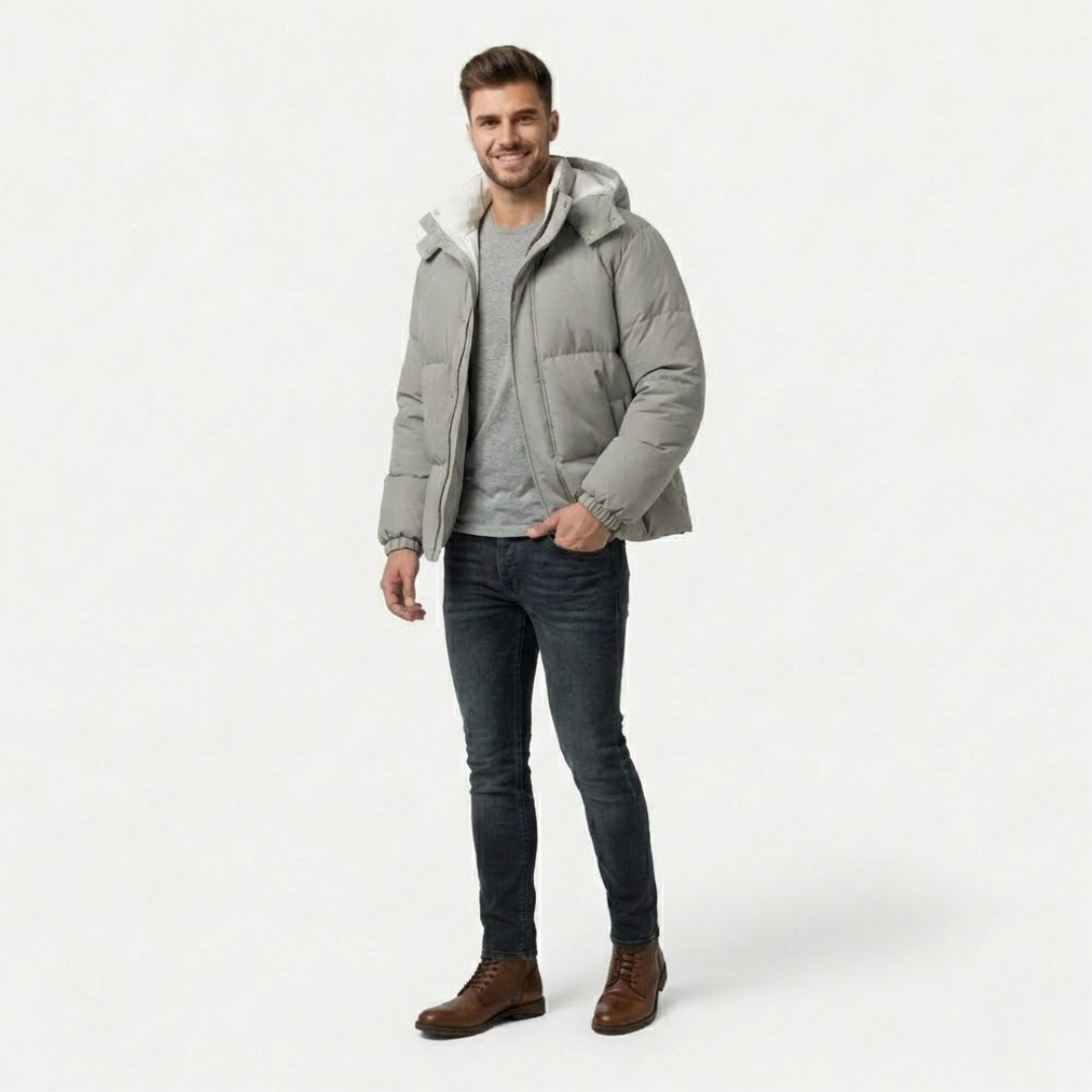 VELMAR | Herren Steppjacke mit Kapuze – Klassische Winterjacke mit winddichter Eleganz