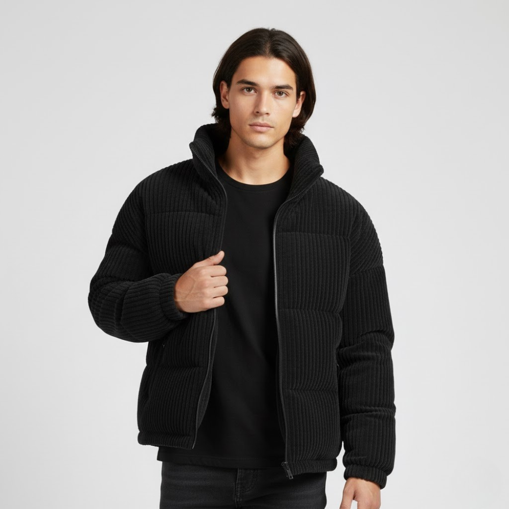 VELMAR | Cord Puffer Jacke Herren – Warme Steppjacke für Winter