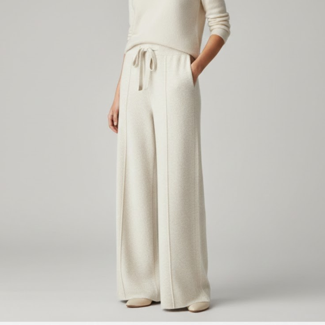 VELMAR | Damen Kaschmir Wollhose – Weite Passform mit natürlicher Eleganz
