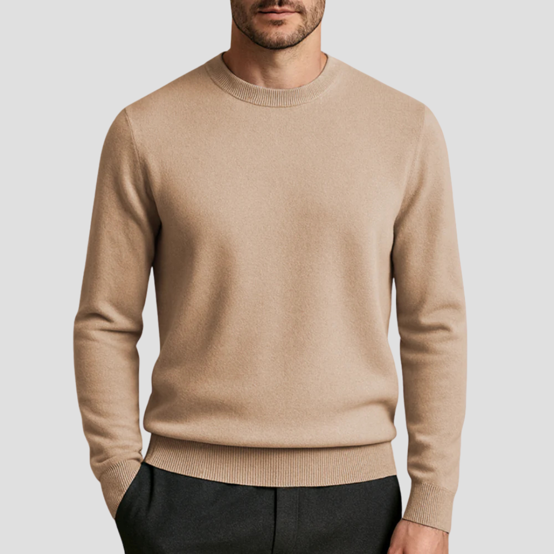VELMAR | Herren Merino Pullover – Klassischer Rundhalsausschnitt in zeitloser Eleganz