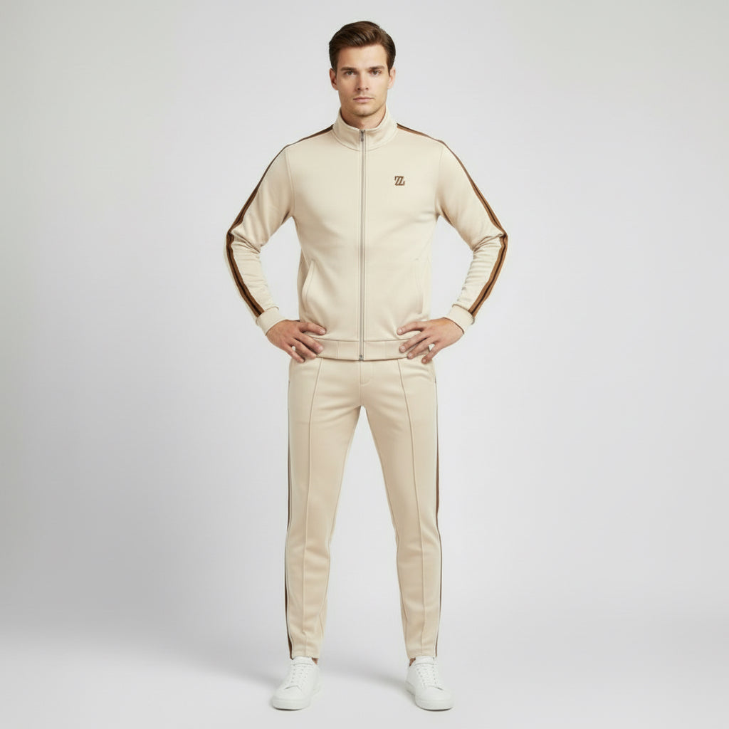 VELMAR | Herren Lycra Trainingsanzug 2-teilig – Moderner Komfort & Athleisure-Style