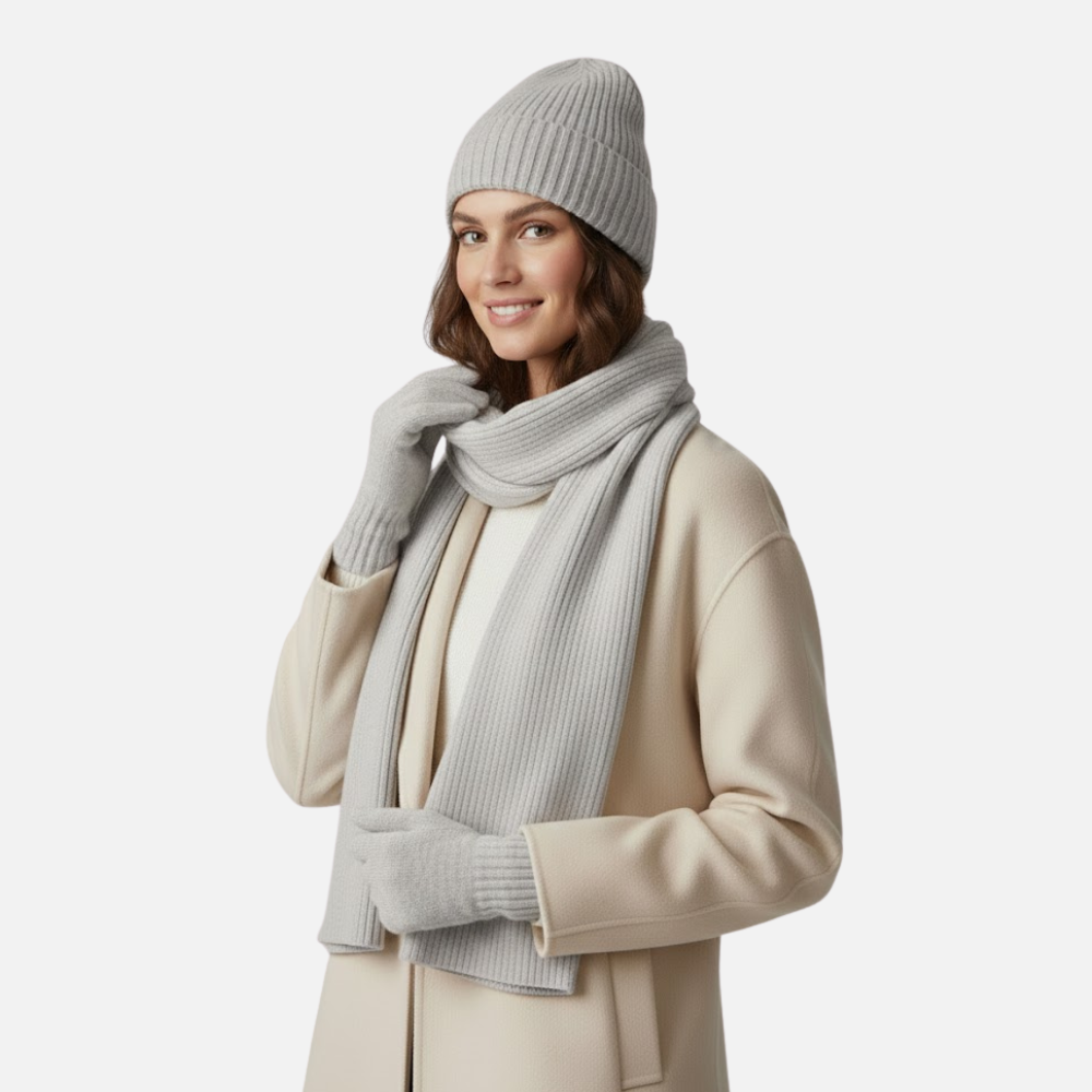 VELMAR | Merino Mütze, Schal & Handschuhe – Premium Winteraccessoires aus Merinowolle