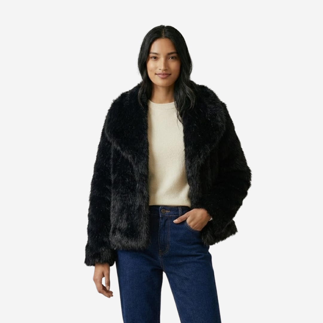 VELMAR | Damen Kunstfell Mantel Luxus Warm Komfortabel Wintermode