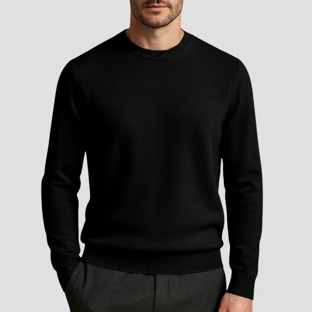VELMAR | Herren Merino Pullover – Klassischer Rundhalsausschnitt in zeitloser Eleganz