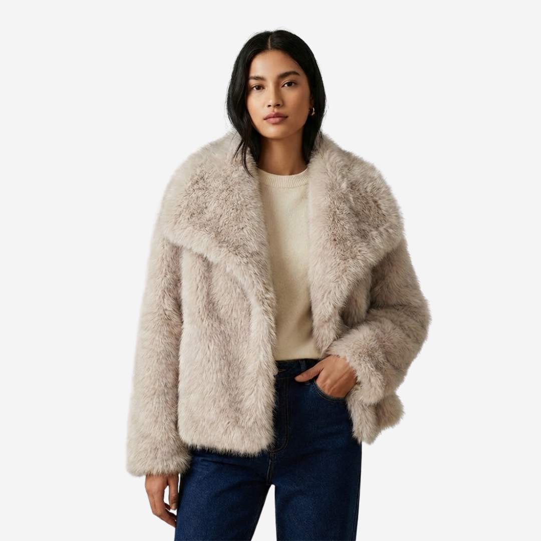 VELMAR | Damen Kunstfell Mantel Luxus Warm Komfortabel Wintermode