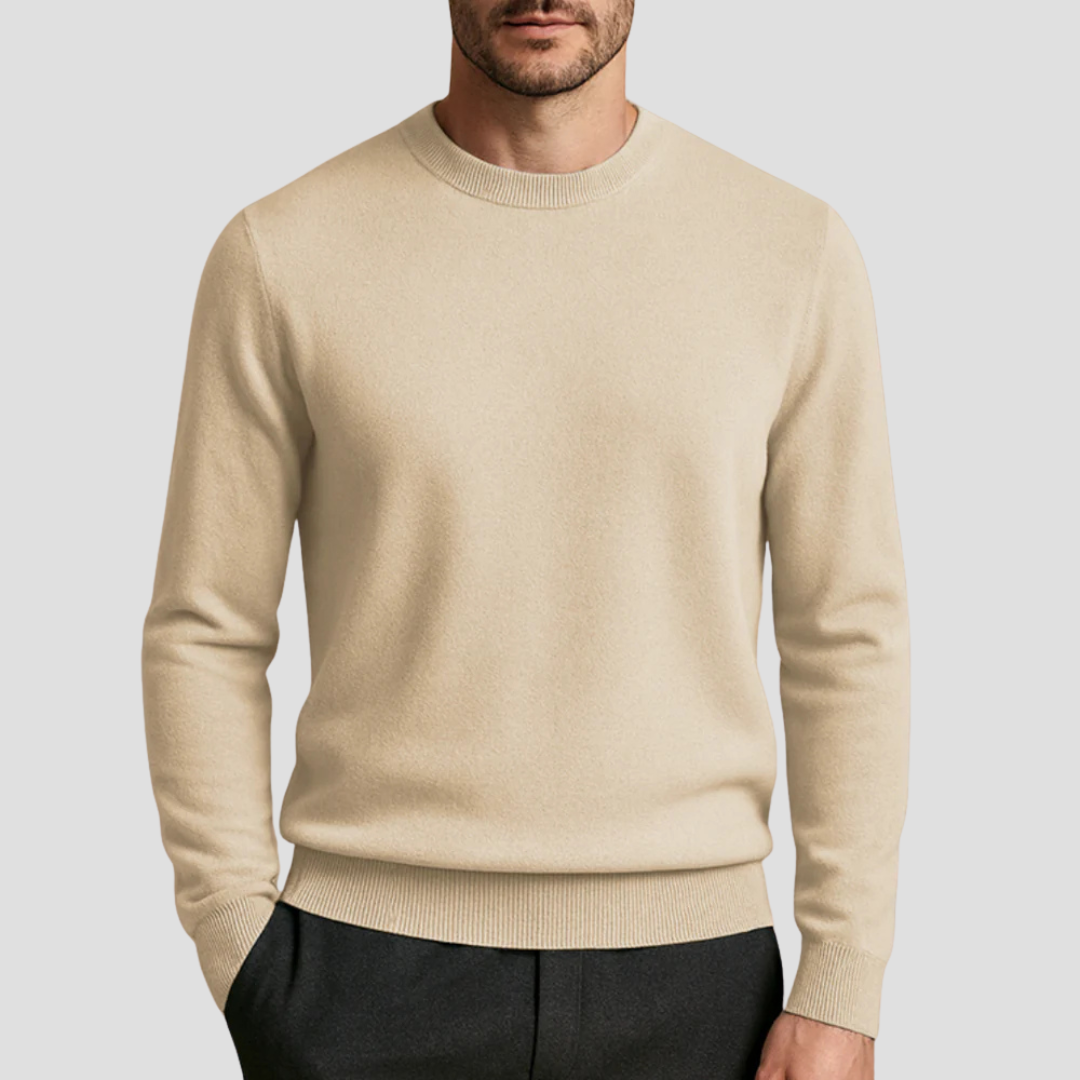VELMAR | Herren Merino Pullover – Klassischer Rundhalsausschnitt in zeitloser Eleganz