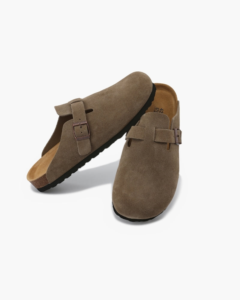 VELMAR | Herren Wildleder Leder Clogs Komfort Passform Klassisches Design