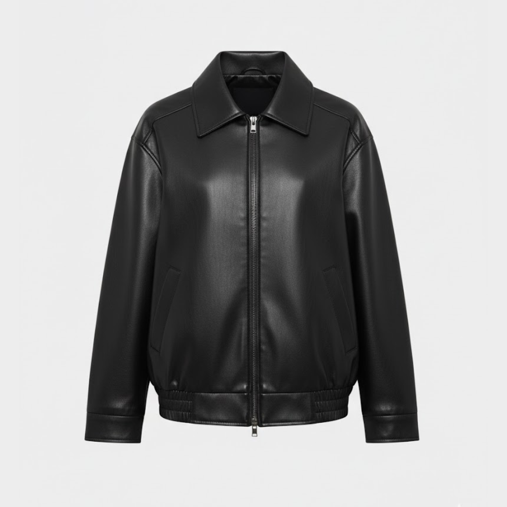 VELMAR | Oversized Lederjacke Damen – Modischer Look, Hochwertiges Kunstleder