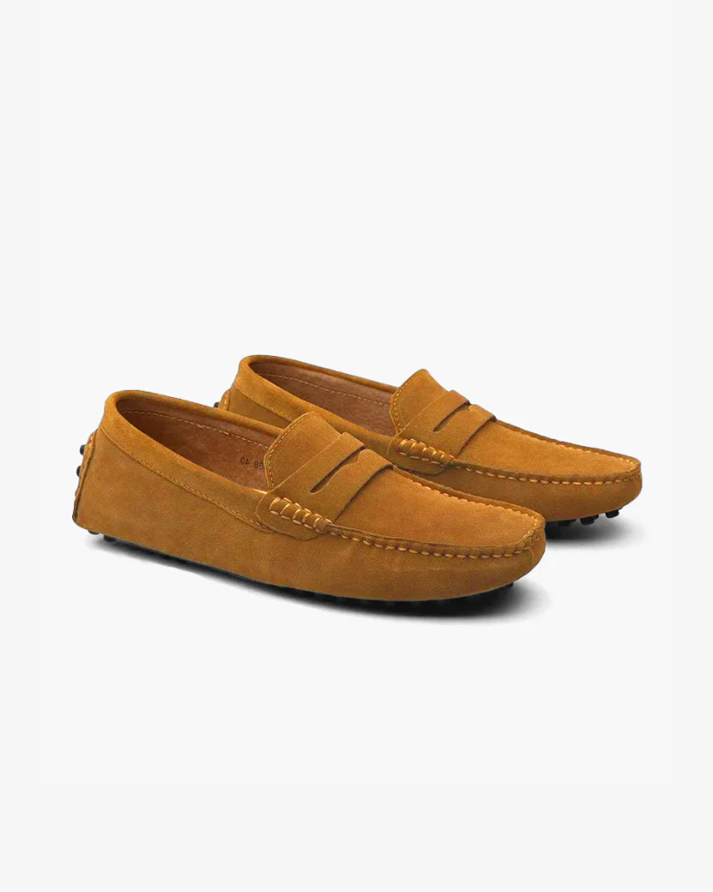 VELMAR | Herren Klassische Wildleder Slip-On Loafer Bequeme Passform