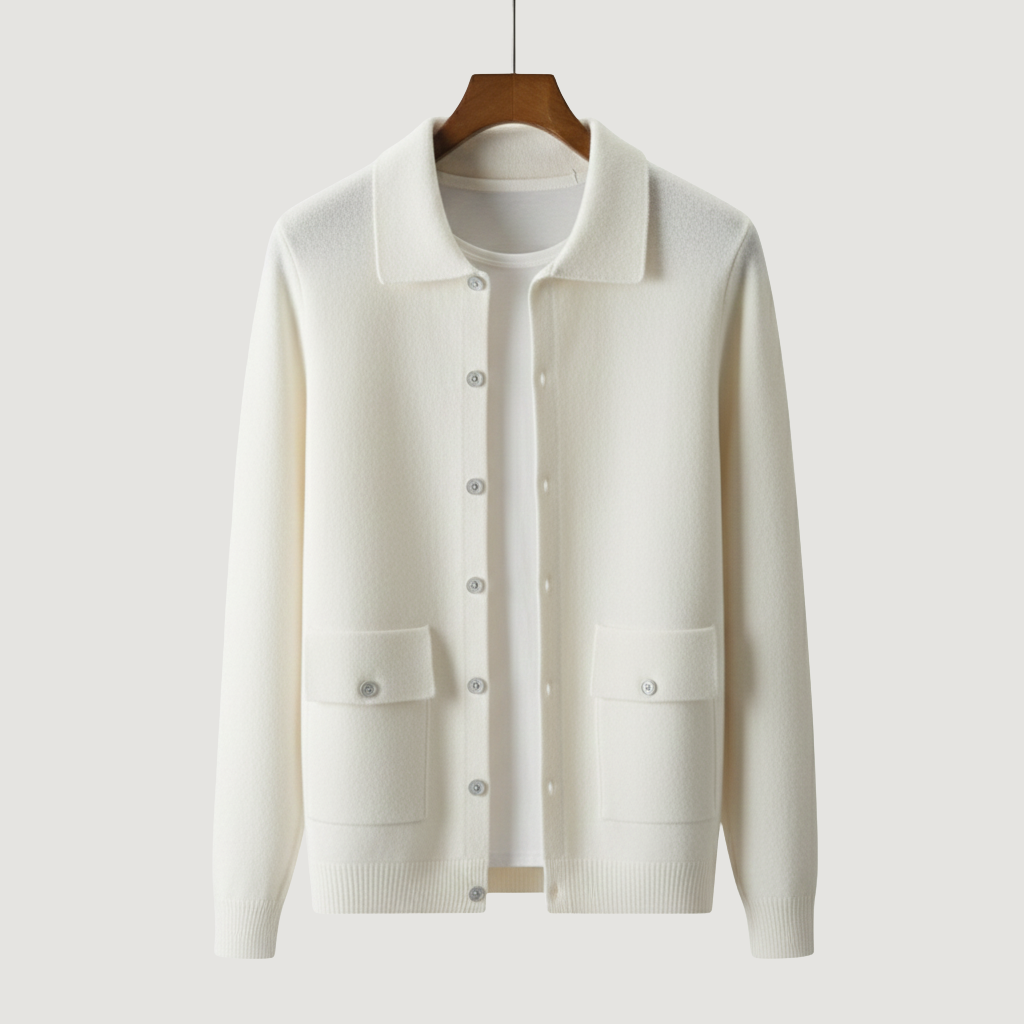 VELMAR | Herren Kaschmir Cardigan – Klassische Strickjacke mit zeitloser Raffinesse