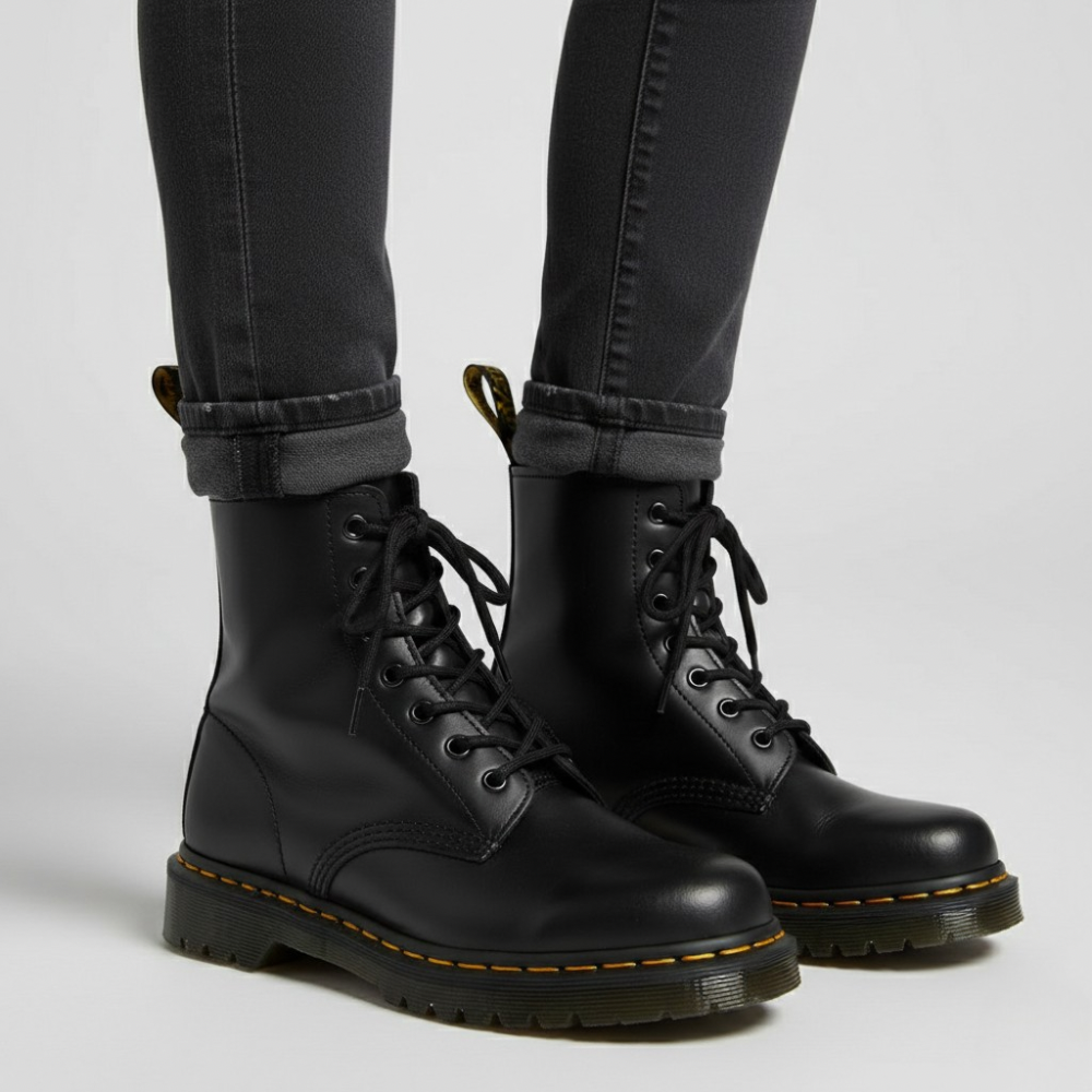 VELMAR | Damen Leder Combat Boots – Zeitlose Stärke mit moderner Eleganz