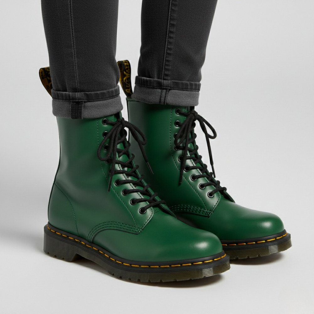 VELMAR | Damen Leder Combat Boots – Zeitlose Stärke mit moderner Eleganz