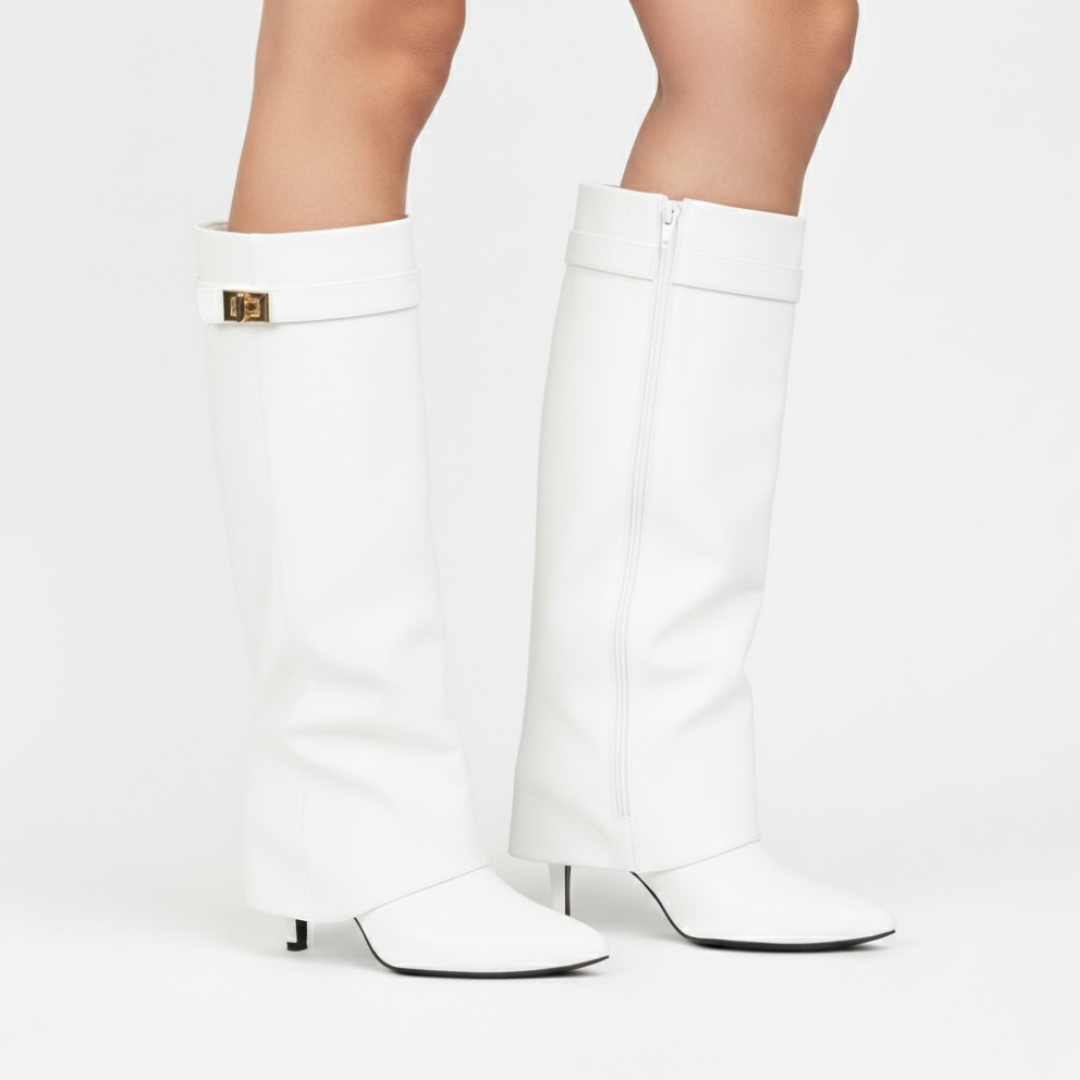 VELMAR | Damen Wildlederstiefel – Knielang mit Blockabsatz