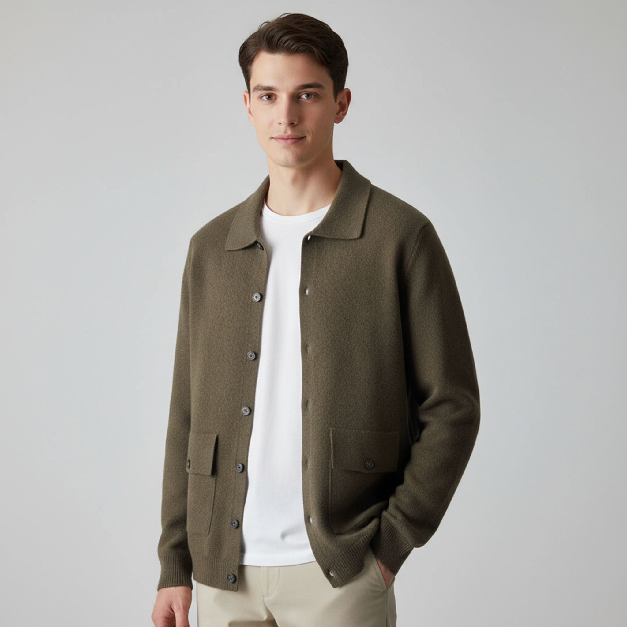 VELMAR | Herren Kaschmir Cardigan – Klassische Strickjacke mit zeitloser Raffinesse