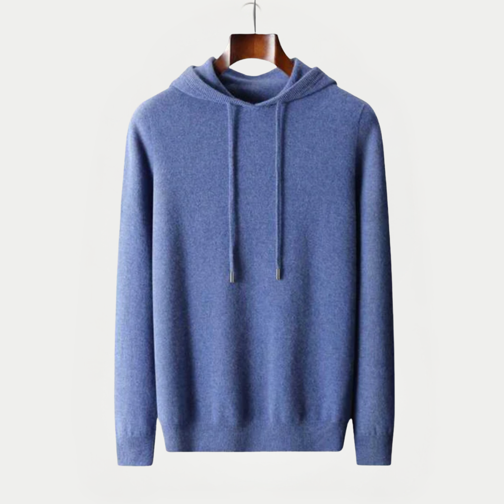 VELMAR | Herren Kaschmir Hoodie – Luxuriöser Strickpullover mit moderner Leichtigkeit