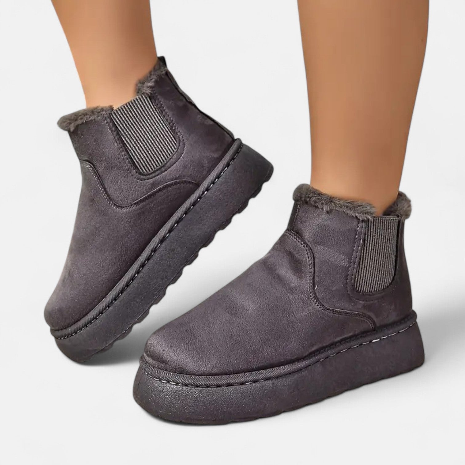 VELMAR | Damen Chelsea Boots – Flauschige Wärme trifft moderne Eleganz