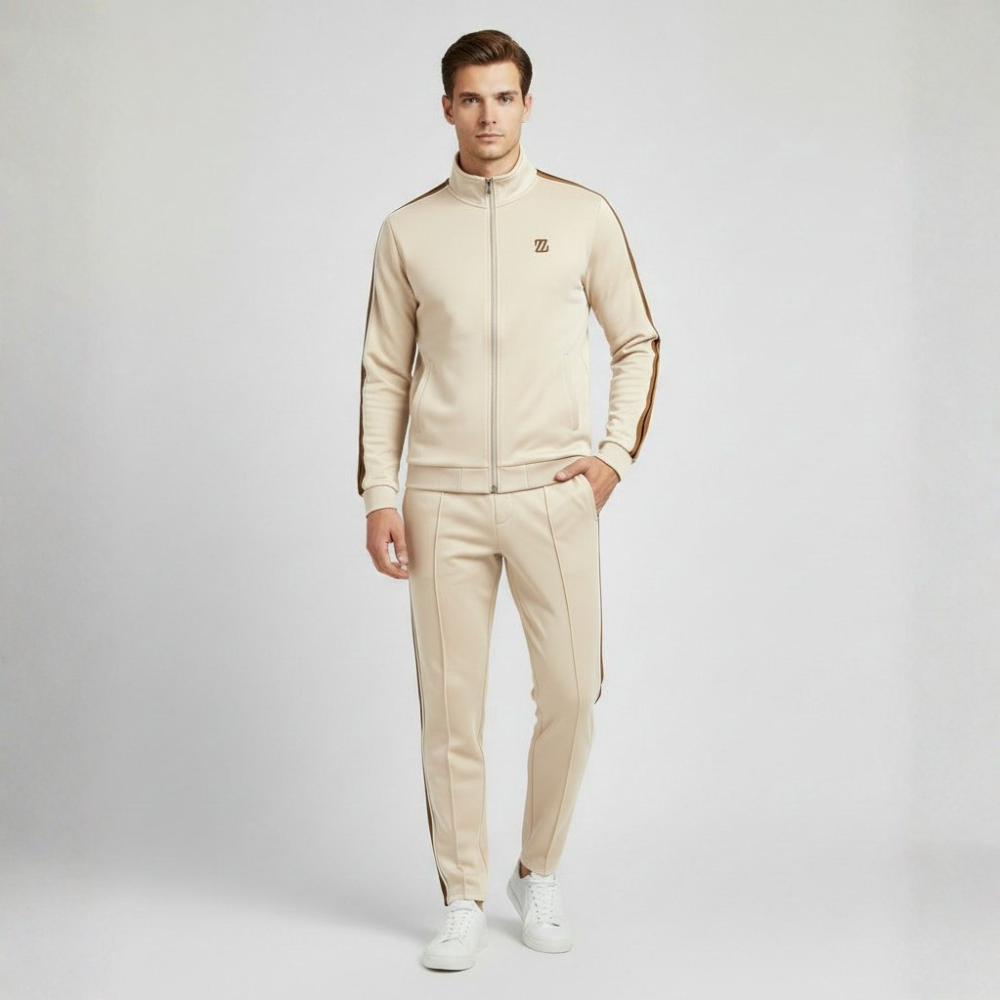 VELMAR | Herren Lycra Trainingsanzug 2-teilig – Moderner Komfort & Athleisure-Style