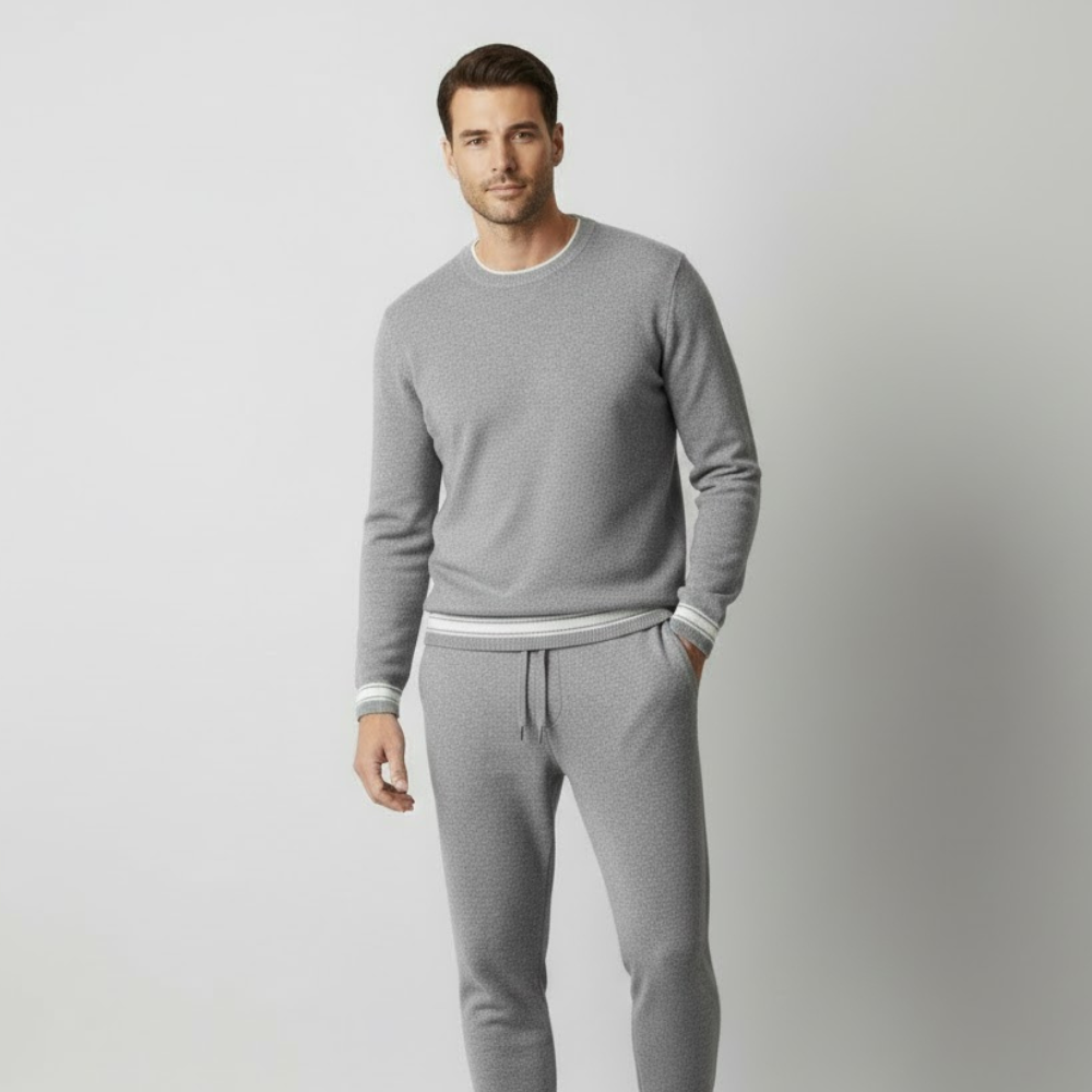 VELMAR | Merinowolle Lounge Set für Herren – Pullover & Jogginghose