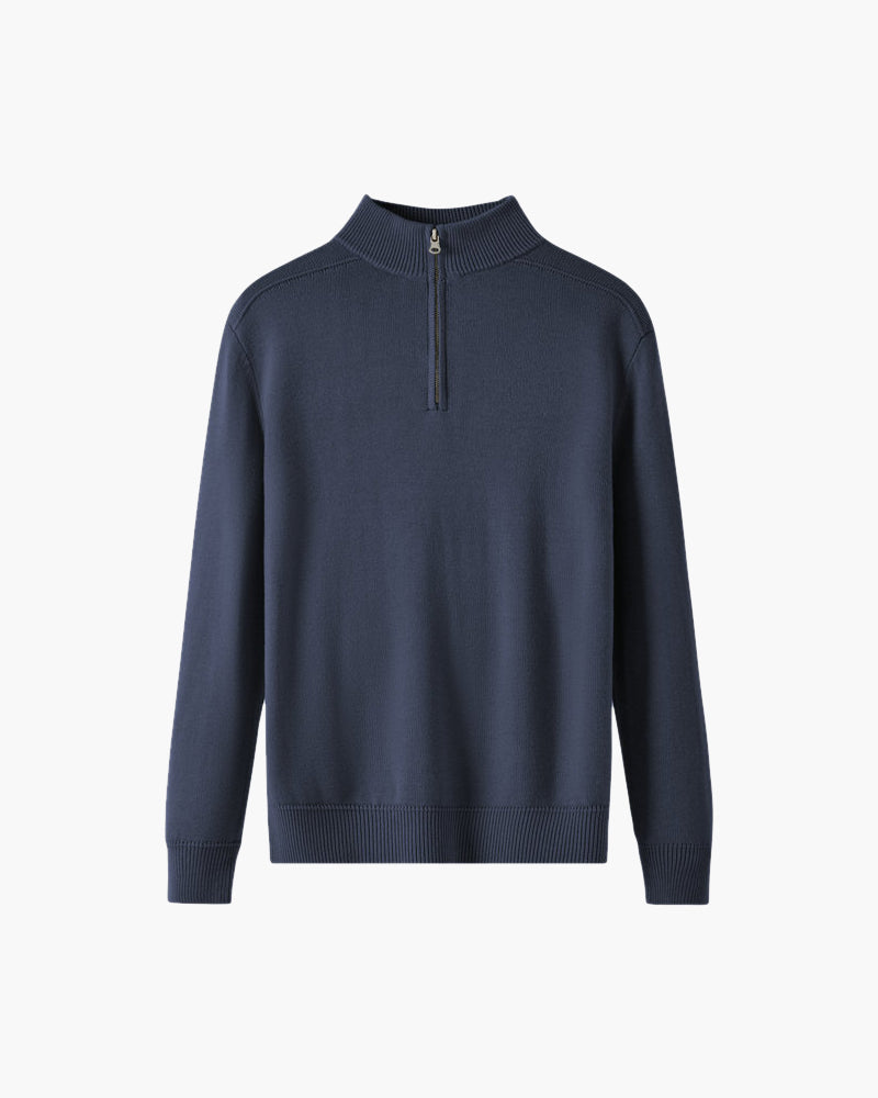 VELMAR | Herren Merino Wollpullover Half Zip Warm
