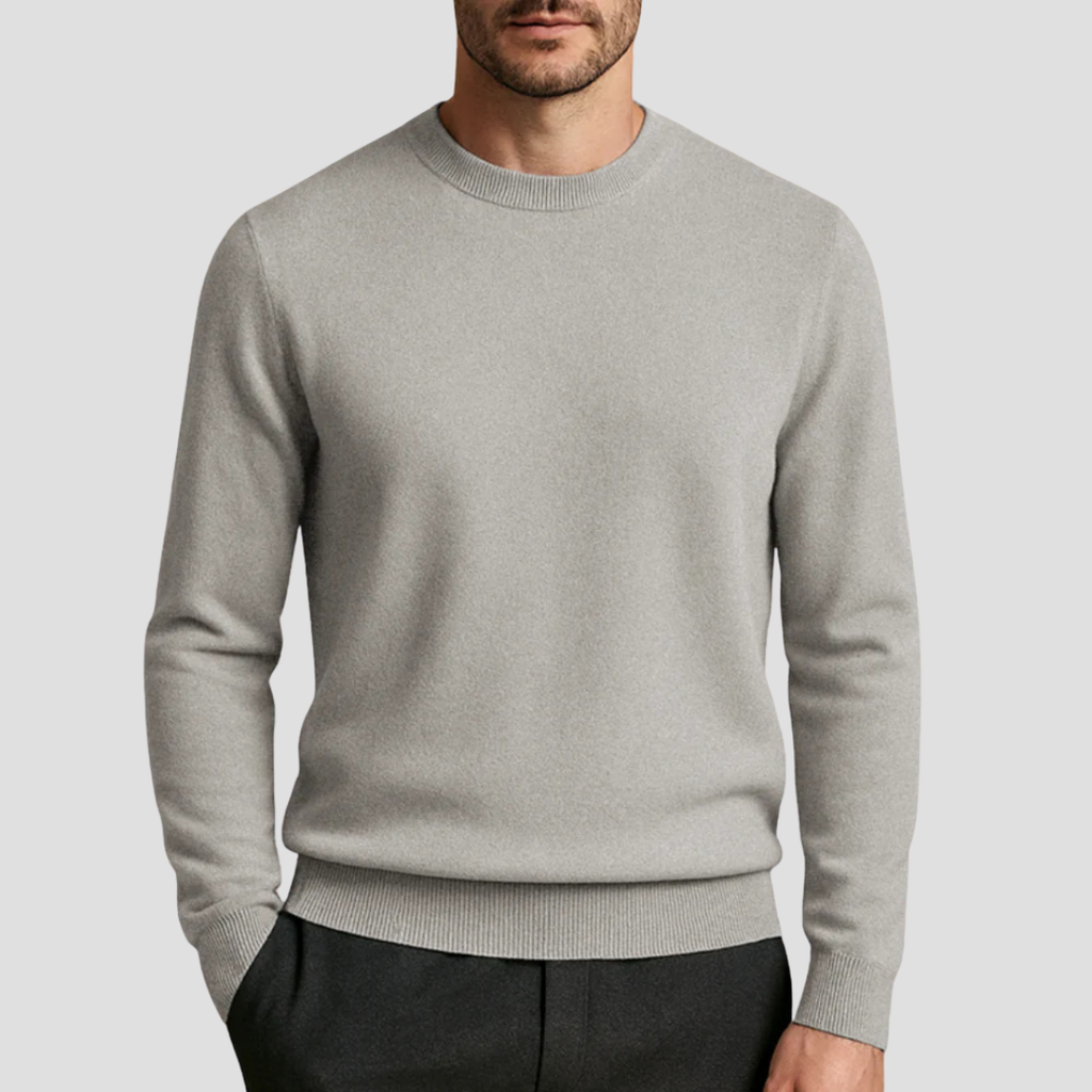 VELMAR | Herren Kaschmir Pullover – Klassischer Rundhalsausschnitt in zeitloser Eleganz