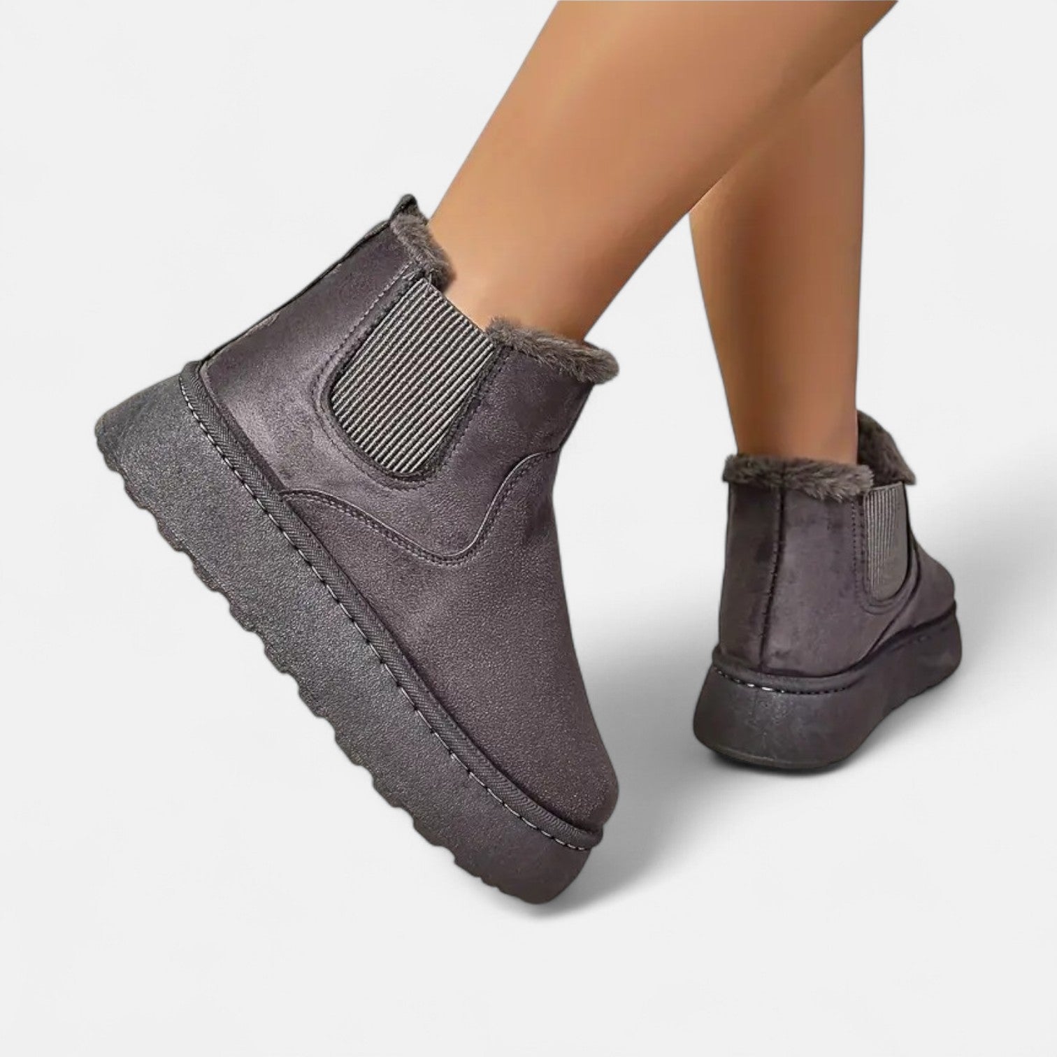 VELMAR | Damen Chelsea Boots – Flauschige Wärme trifft moderne Eleganz