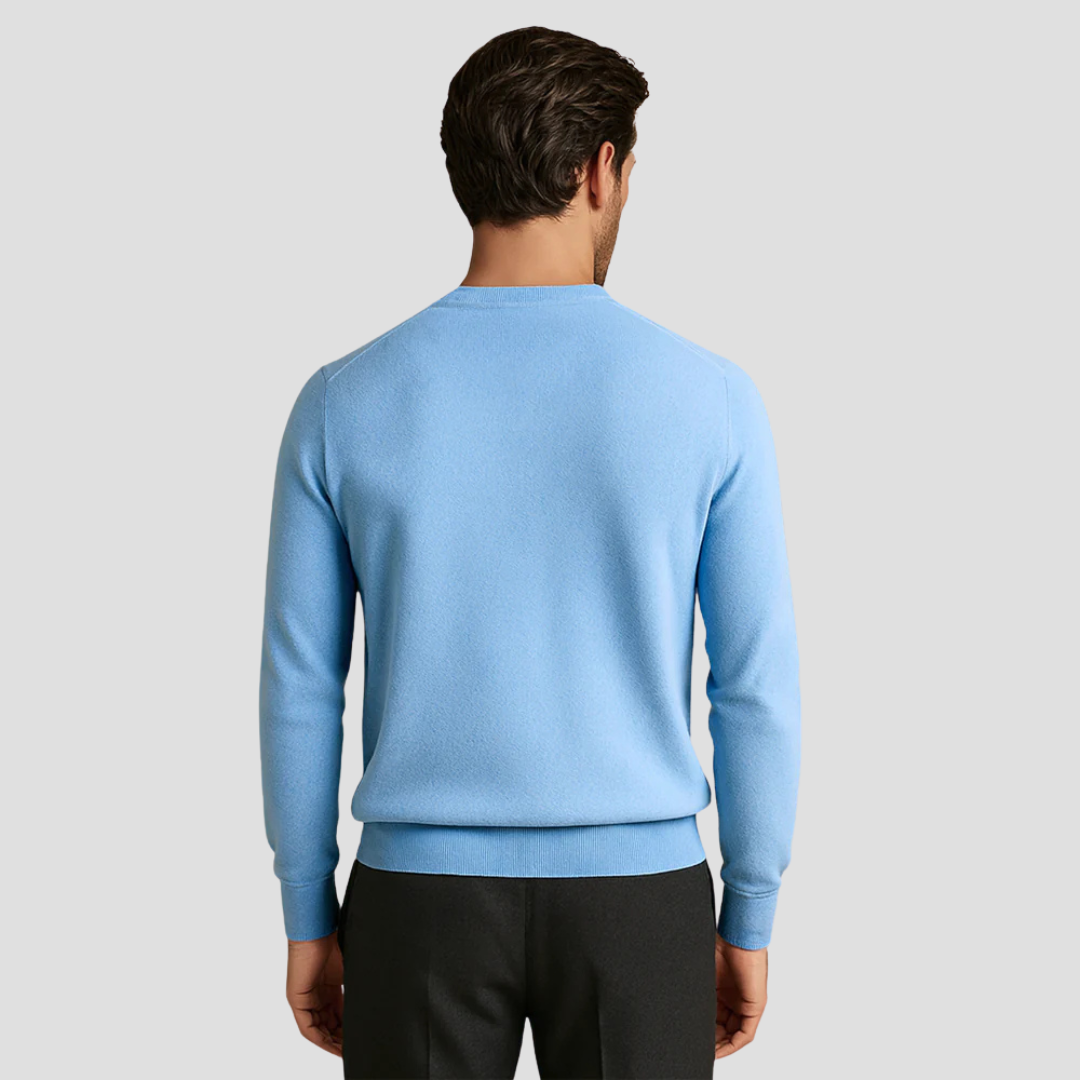 VELMAR | Herren Merino Pullover – Klassischer Rundhalsausschnitt in zeitloser Eleganz