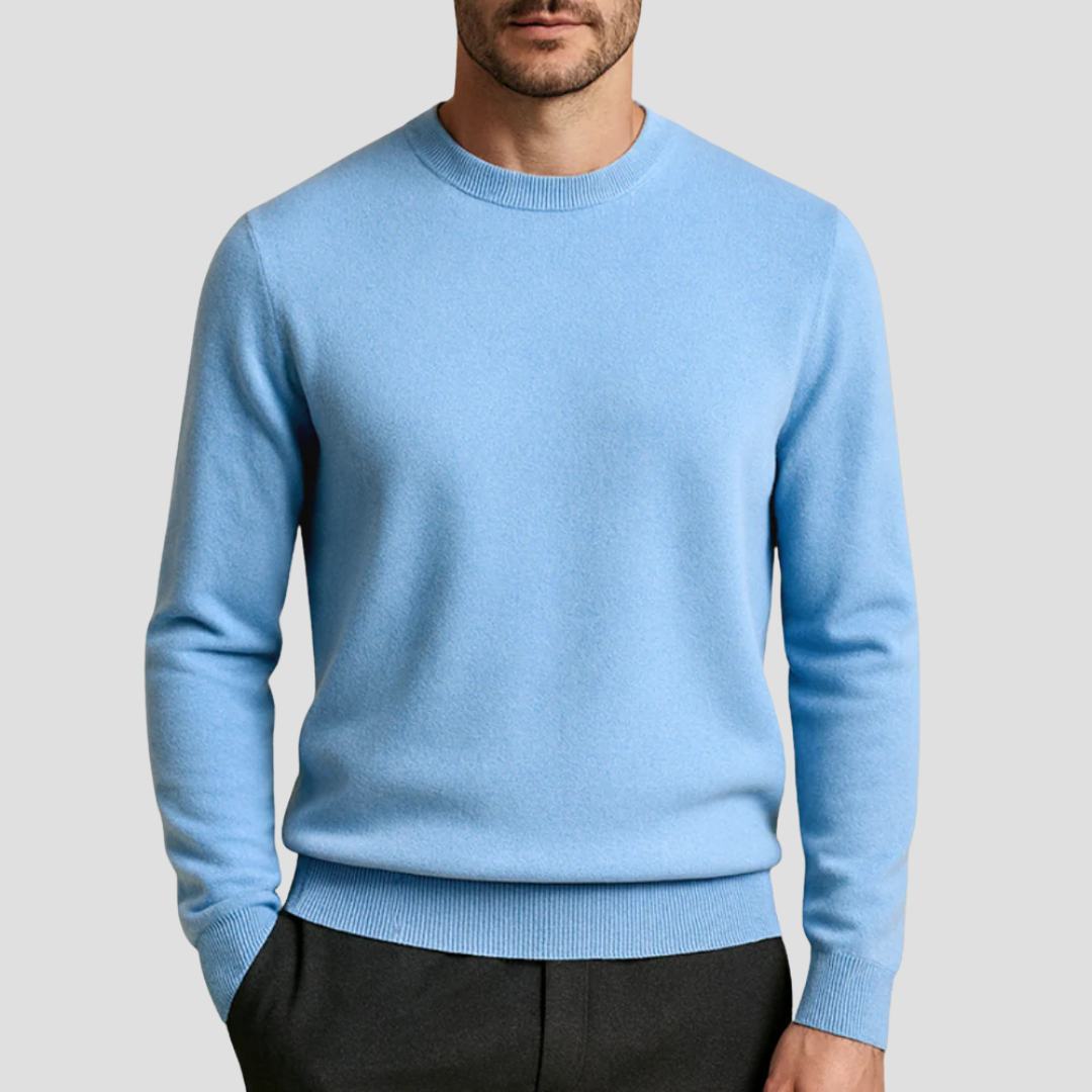 VELMAR | Herren Merino Pullover – Klassischer Rundhalsausschnitt in zeitloser Eleganz