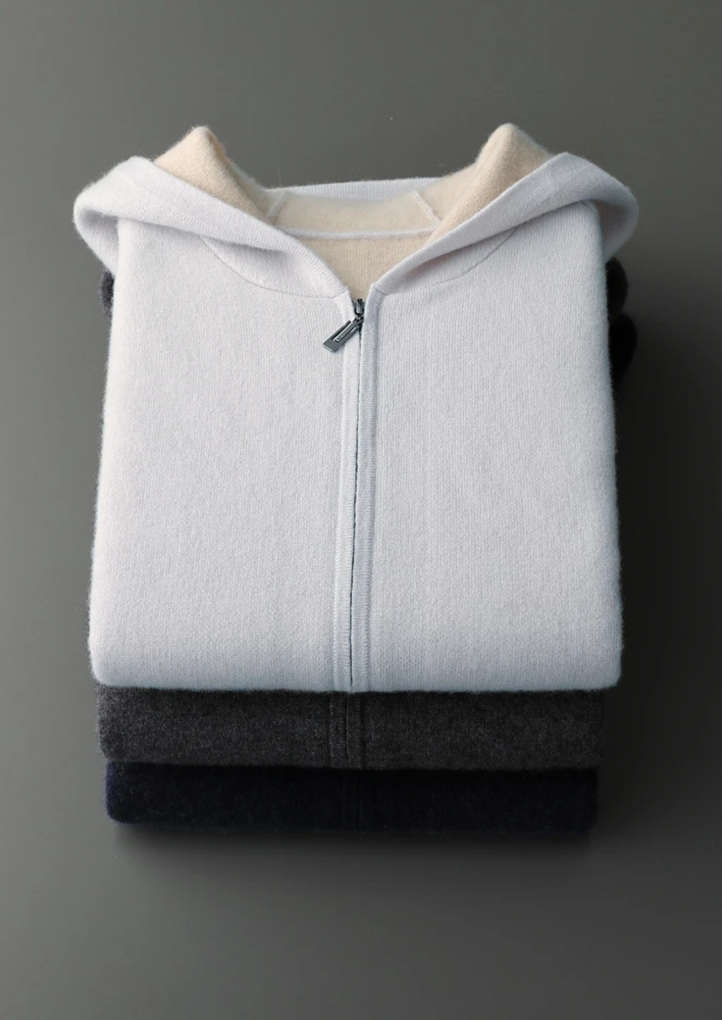 VELMAR | Herren 100% Merino Hoodie Reißverschluss Warm