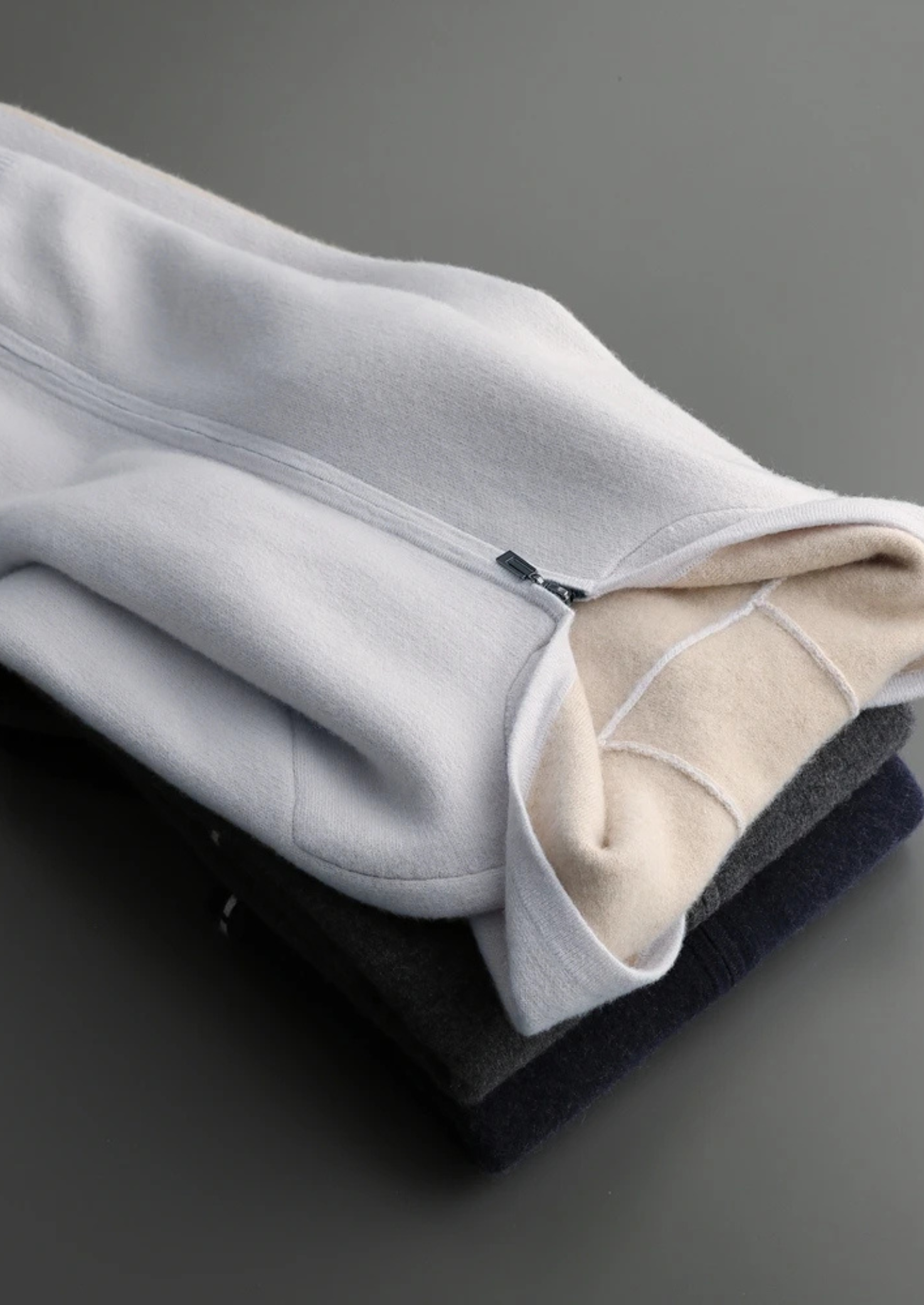 VELMAR | Herren 100% Merino Hoodie Reißverschluss Warm