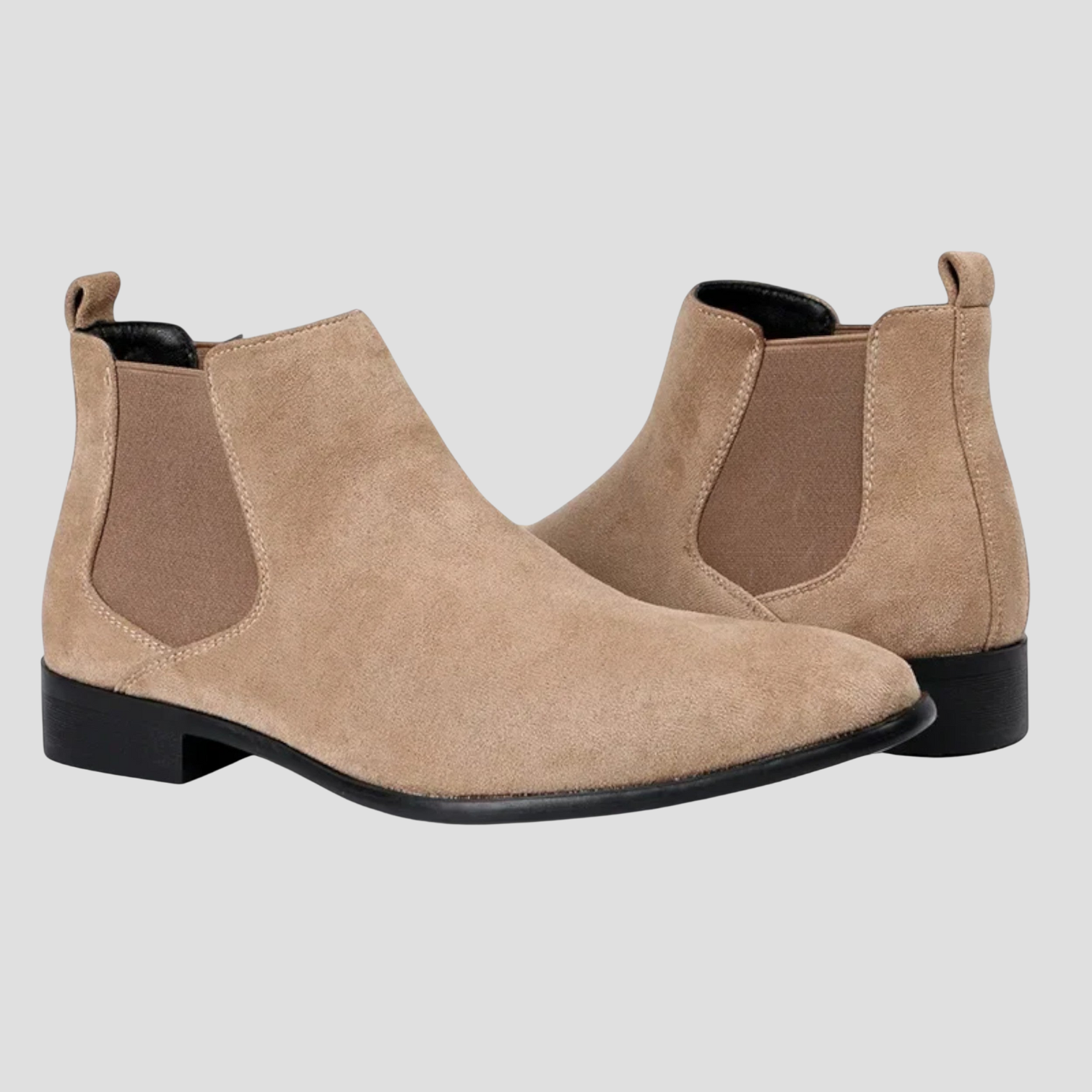 VELMAR | Herren Wildleder Chelsea Boots – Quadratische Eleganz im klassischen Stil