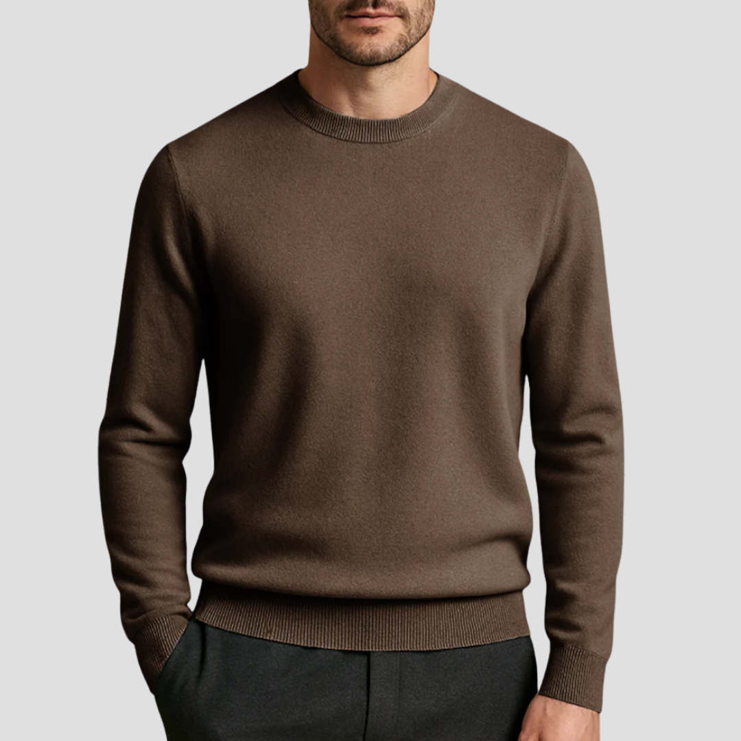 VELMAR | Herren Kaschmir Pullover – Klassischer Rundhalsausschnitt in zeitloser Eleganz