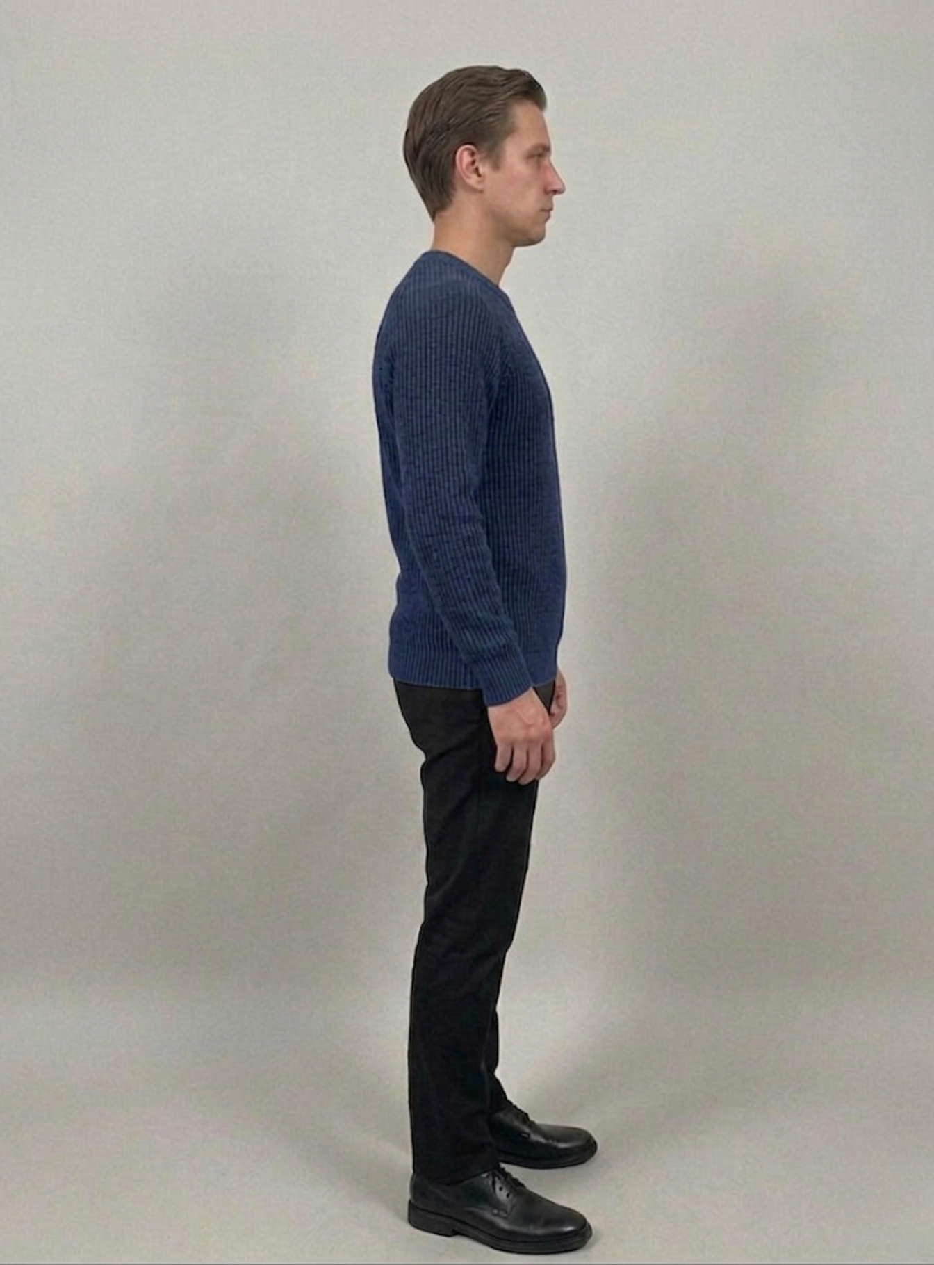 VELMAR | Herren Crewneck Merino Wolle Rippstrick Premium Qualität