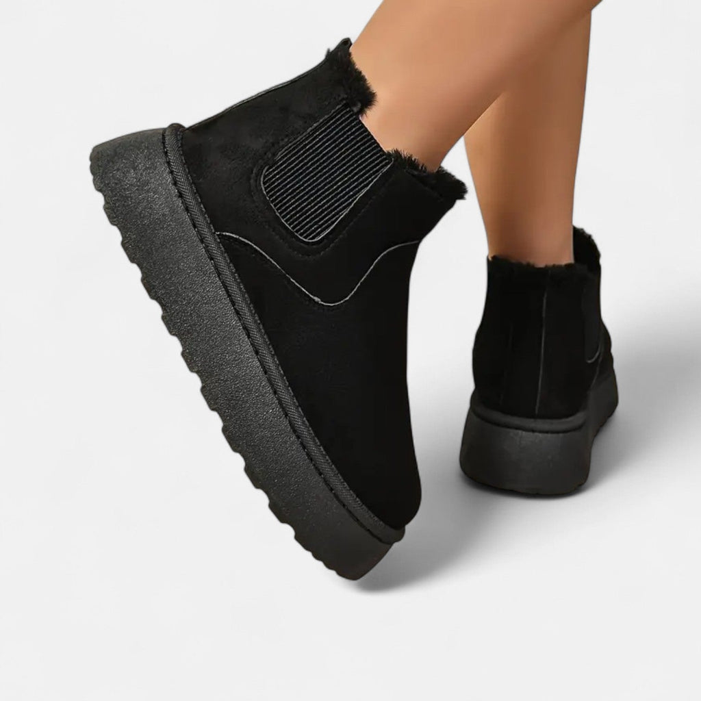 VELMAR | Damen Chelsea Boots – Flauschige Wärme trifft moderne Eleganz
