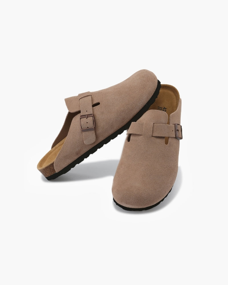 VELMAR | Herren Wildleder Leder Clogs Komfort Passform Klassisches Design
