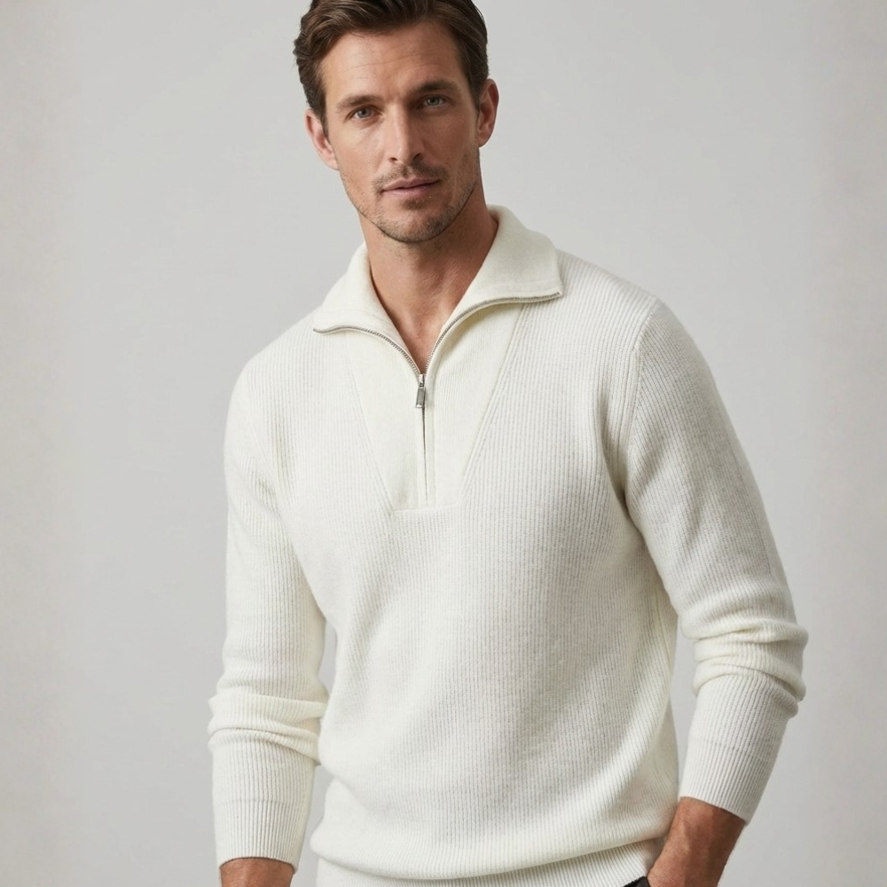 VELMAR | Herren Half Zip Pullover aus Merino Wolle