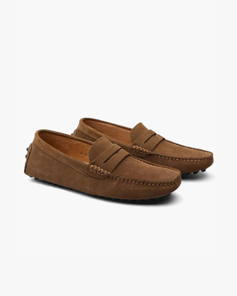 VELMAR | Herren Klassische Wildleder Slip-On Loafer Bequeme Passform