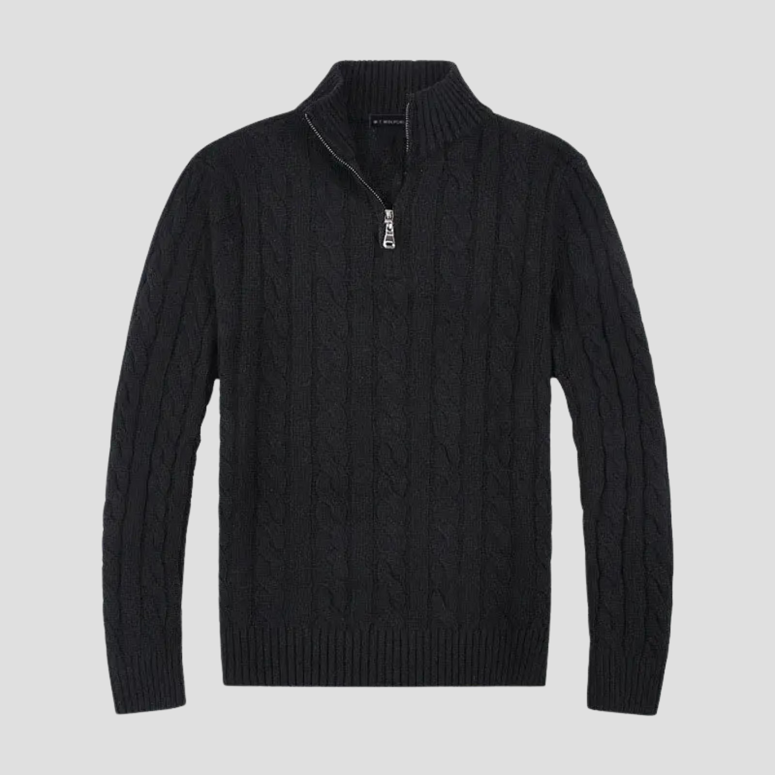 VELMAR | Herren Half-Zip Strickpullover – Zeitloses Zopfmuster trifft moderne Raffinesse