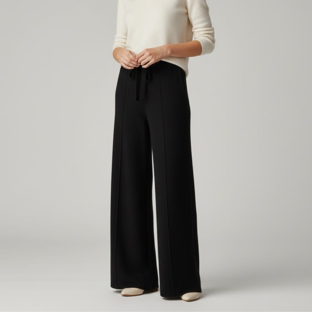 VELMAR | Damen Kaschmir Wollhose – Weite Passform mit natürlicher Eleganz