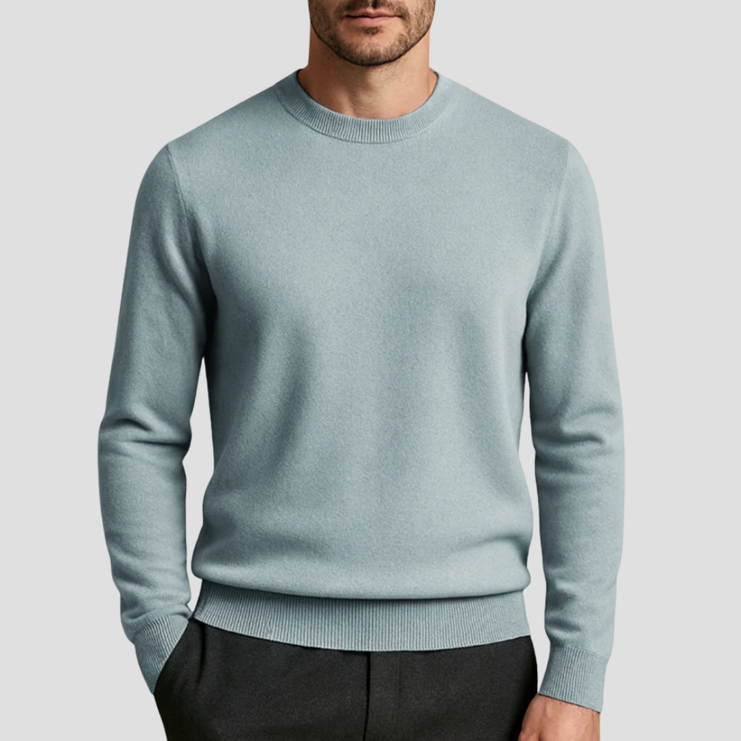 VELMAR | Herren Kaschmir Pullover – Klassischer Rundhalsausschnitt in zeitloser Eleganz