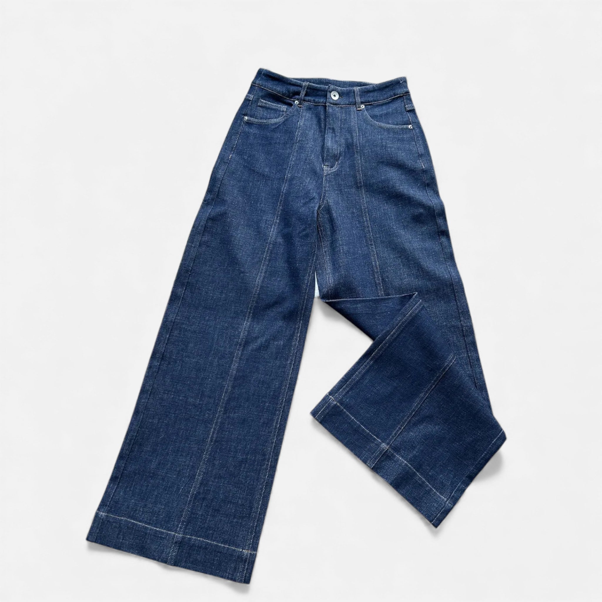 VELMAR | Bequeme Damen Jeans High Waist Weites Bein Stretch Denim