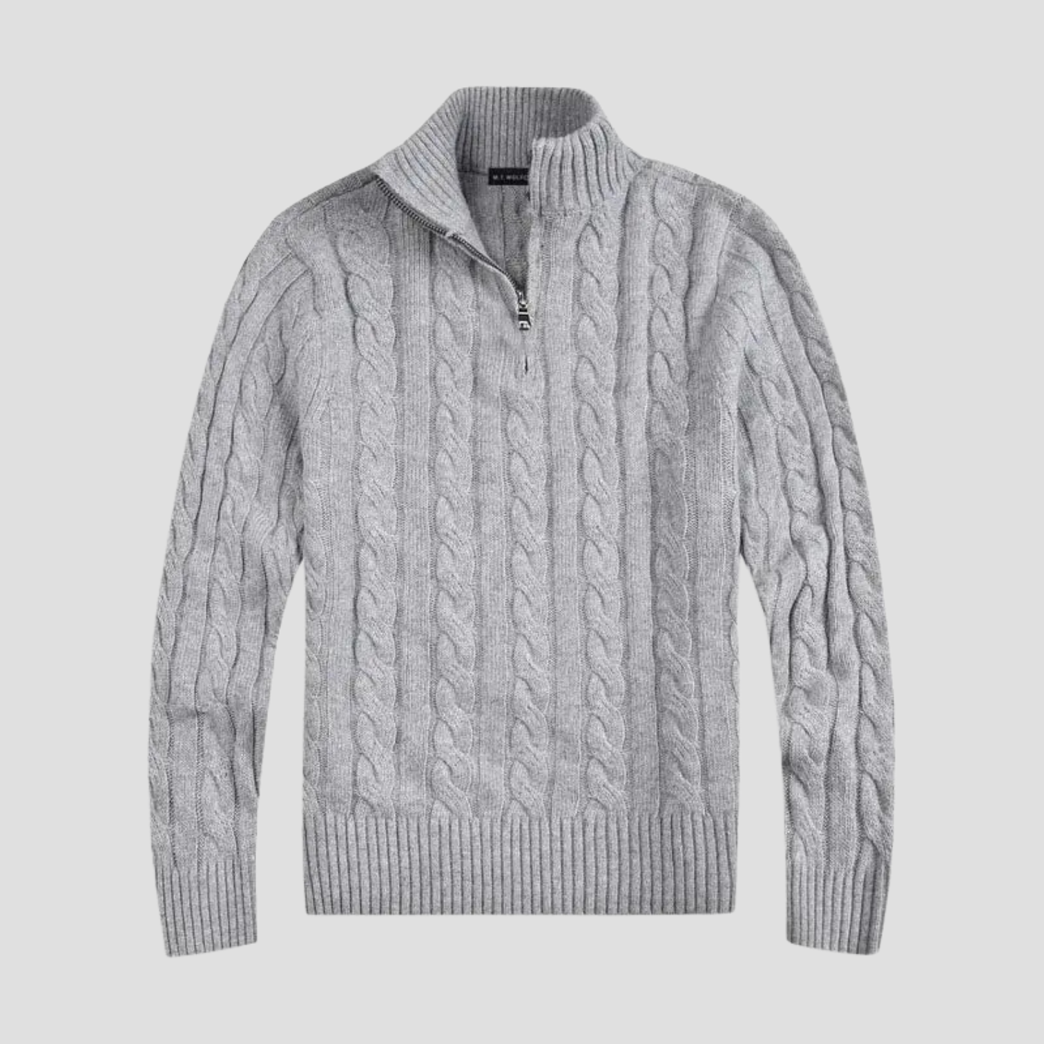 VELMAR | Herren Half-Zip Strickpullover – Zeitloses Zopfmuster trifft moderne Raffinesse