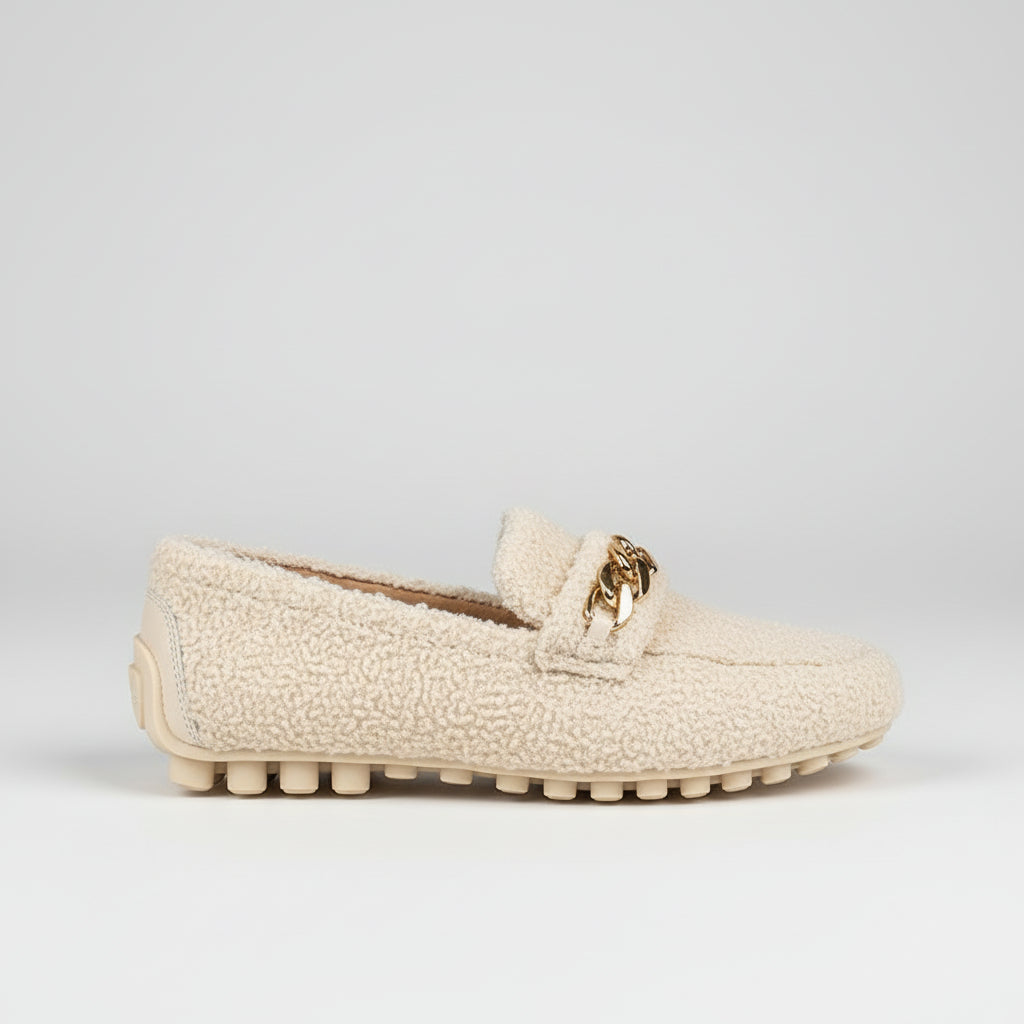 VELMAR | Damen Fluffy Mokassins – Warme & Stilvolle Winter-Loafers
